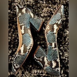 Never Worn Botkier Leather SnakeSkin Heel Pumps Size 6